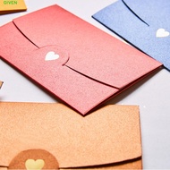 GIVEN Paper Envelopes Wedding Invitation Gift Envelope Pearlescent Paper Stamping Love 10.5*7CM Name