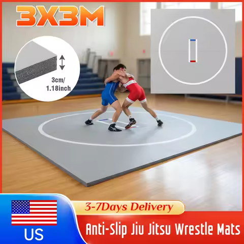 3M X 3M Martial Arts Training Mats Anti-Slip Wear Resistant Gymnastics Mat for BJJ Jiu Jitsu Wrestli