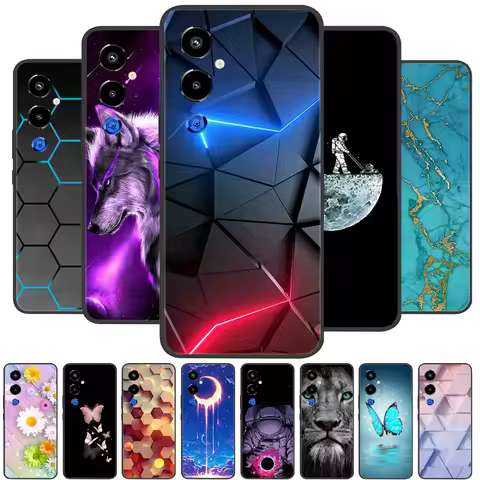 For Tecno Pova 4 Pro Case Cool Painted Silicone TPU Soft Cover for Tecno Pova4 Pro Cases Pova 4Pro B