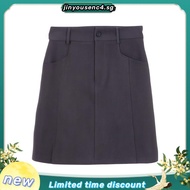 Eyouth 20147  Women Minimalist Front Slit A-Line Skirt