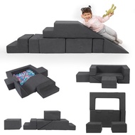 MOOZHEALTH Modular Kids Couch,Toddlers Convertible Climbing Play Couch Sofa and Imaginative Furnitur