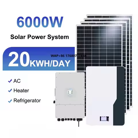 Solar Energy System for Home off Grid Full Set 6kw deye 6000 Watt Solar Panel System 12kw Hybrid Sol