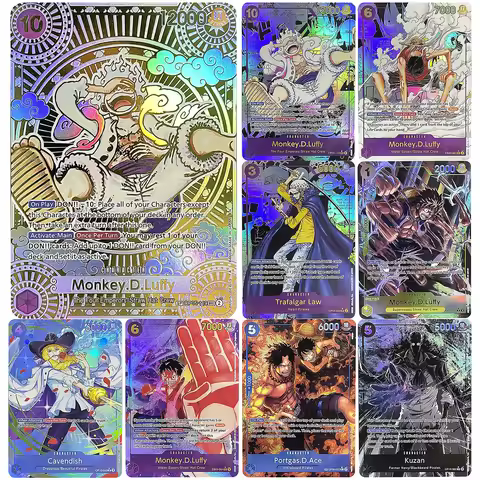Anime One Piece Card Monkey-D-Luffy Manga Parallel OP-05 Charlotte Flampe Edward Newgate Ace OPCG Ga