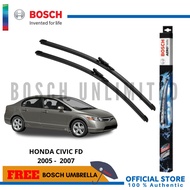 Bosch AEROTWIN Wiper Blade Set for Honda CIVIC FD 2005 - 2007 (A392S) 28 / 23