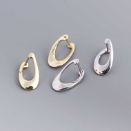 Y H E 0 3 5 s Silver i n Metallic Style Streamline French Irregular Ear Buckle Female