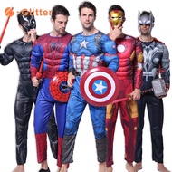 Adult Men Superhero Spiderman Ironman Captain America Hulk Thor Batman Cosplay Costume Mask Halloween Party Jumpsuit Bodysuits Clothes