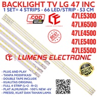 BACKLIGHT TV LED LG 47 IN 47LE5300 47LE4500 47LE5500 47LE LAMPU BL SMD