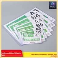 (SG SELLER) Hard Plastic Card Case A3 A4 A5 A6 B4 B5 B6 PVC Toploader Clear Document Protector ID Ca