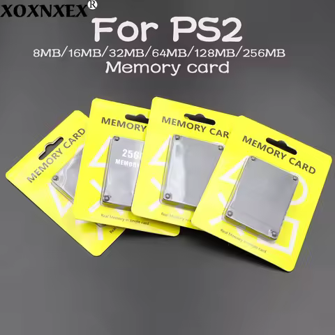 For PS2 8MB/16MB/32MB/64MB/128MB/256MB Memory Card Memory Expansion Cards Suitable for PS1 PS2 Black