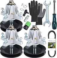 3 Pack 918-06978 Spindle Assembly Pre-Greased with 954-04329A Belt 490-900-M061 Deck Wash Kit Replac