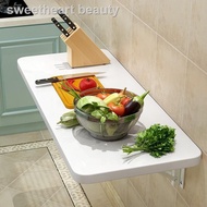 ◑The foldable shelves kitchen wall table operating console dining with shelf book table.