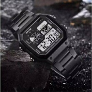 JAM TANGAN DIGITAL TALI RANTAI ANTI ALERGI FREE BATRAI//JAM TANGAN ANTI ALERGI TERLARIS