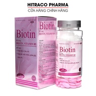 Biotin and Vitamin B5 supplement pills help strengthen hair and reduce hair breakage and hair loss [