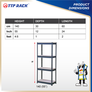CLEARANCE SALE - TTF Rack™️ DIY 2in1 RACK Height 140-171cm Boltless Rack Metal Rack Storage Rack Rak