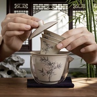 Outdoor Camping One Pot Two Cups Ceramic Quick Cup Portable Travel Tea Set Teacher Father Gift 60316