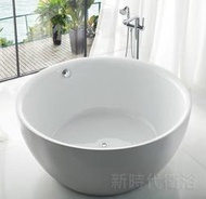 [新時代衛浴] 新款正圓浴缸，無接縫獨立浴缸，極簡款式135/150cm二種尺寸XYK121B-150cm