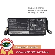 Genuine Chicony A15-090P1A 19V 4.74A 90W 5.5x2.5mm AC Adapter Laptop Charger For A10-090P3A A16-090P