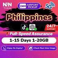 Philippines SIM Card Pro 1-15 Days 1-20GB 5G/4G Data | Instant Airport Pickup  | High Speed Travel D