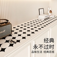 Yixiyuan TV Cabinet Table Mat Entrance Cabinet Shoe Cabinet Light Luxury Waterproof Oil-Proof Sideboard Cabinet Desktop Protection Silk