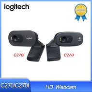 Reka Bentuk Klasik Logitech C270/c270i Video Hd 720p Web Terbina Dalam Mikrofon Usb2.0 Kamera Komput
