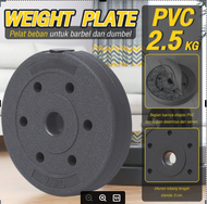 HTD SPORT PVC WEIGHT PLATE PIRINGAN PLAT LATIHAN BEBAN PLAT BARBEL DUMBBELL 2.5KG