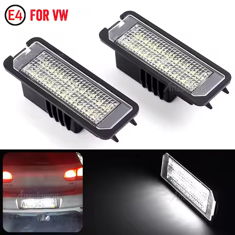 2x Canbus LED License Number Plate Light 12v For VW Polo 9N 6R 6C Passat CC B6 3C B8 3G Amarok Craft