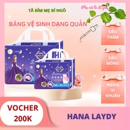 Băng vệ sinh dạng quần Hana lady size 30-95kg túi 10- 50 miếng mềm mỏng siêu thấm giá rẻ shop Tã b