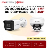 HIKVISION CCTV IP 4MP Smart Hybrid Network Camera Outdoor/Indoor DS-2CD1043G2-LIU/DS-2CD1143G2-LIU