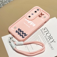 GANTUNGAN Casing hp for VIVO V40 5G V40 Pro 5G V40 Lite 5G Y200 5G Y300 5G Case Wave pattern Casing 