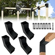 ITeVe.GD Pergola DIY Bracket Kits,2-Way "L" Shaped Corner Brackets for 4" x 4"(Actual:3.5" x 3.5") L