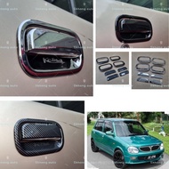 perodua kelisa car door handle frame garnish accessories carbon fiber / door handle chrome skhongauto