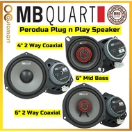 MB Quart Plug n Play Speaker Set Mid Bass 2 Way Coaxial Spk For Perodua Axia Alza Myvi Bezza Ativa A
