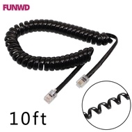 [Ready Stock]3meters Telephone Handset Phone Extension Cord Curly Coiled Cable Spring Wire