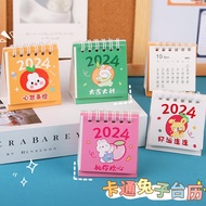 11 2024 calendar 2024Rabbit Text Mini Small Desk Calendar Simple Desktop Decoration Desk Calendar Cartoon Mini Clock-in