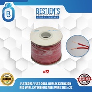 FLATCORD/ FLAT CORD, DUPLEX EXTENSION RED WIRE, EXTENSION CABLE WIRE, SIZE 22