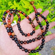 Tasbih Batu Akik Sulaiman Madu / 100% Asli / Bahan Mentah Import