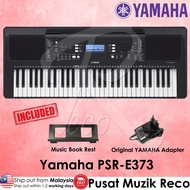 Yamaha PSR-E373 61-Keys Portable Keyboard with Adapter & Music Rest PSRE373 / PSR E373