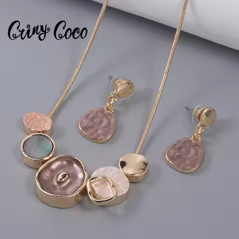 Cring Coco Enamel Necklaces Trend Women's Neck Chain Choker New in Jewelry Pendant Necklace Birthday