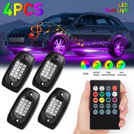 NEW 4/6/8/10/12 pods RGB LED Rock Light APP Control Music Neon Car Underglow Chassis Light for Offro