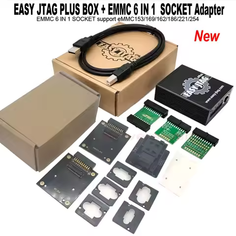 2026 New version Original Easy Jtag Plus Box And ISP Adapter / EMMC PRO 6 in 1 Socket support eMMC B