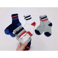 Set of 3 children's high-neck socks with padded soles 0ld Navy. HA2467
