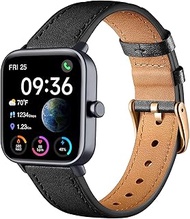 Issinlky Strap for Veryfit Smart Watch IDW19/IDW13/IDW16/IDW18, 22mm Leather Business Band for Glory