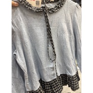 K200 fx checkered mix rope blouse