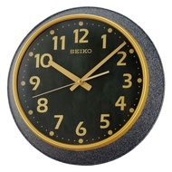 [Powermatic] Seiko QXA770KN Analog Quiet Sweep Black Dial Gold Tone Wall Clock QXA770K