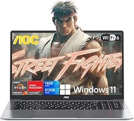 AOC 2025 Laptop with AMD Ryzen 7 5700U Processor(8C/16T, Up to 4.3GHz), 16.1 inch FHD Display Laptop