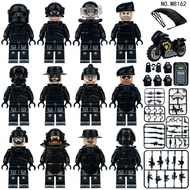 Green Anti-Terrorism SWAT M8162 Russian Army Building Block Toy Cross-Border SWAT Military Model Kit