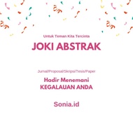Joki Abstrak Jurnal/Paper/Skripsi/Artikel/Thesis