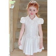 Kids style - White embroidered baby girl dress 10-40kg S5429