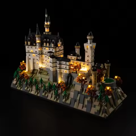 Lighting Set For LEGO Neuschwanstein Castle Architecture RC Version Not Include Building Block (Only