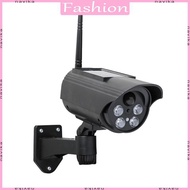 NAV Automatic Solar Fake Security Camera Outdoor Realistic Dummy Surveillances Weather Resistant For